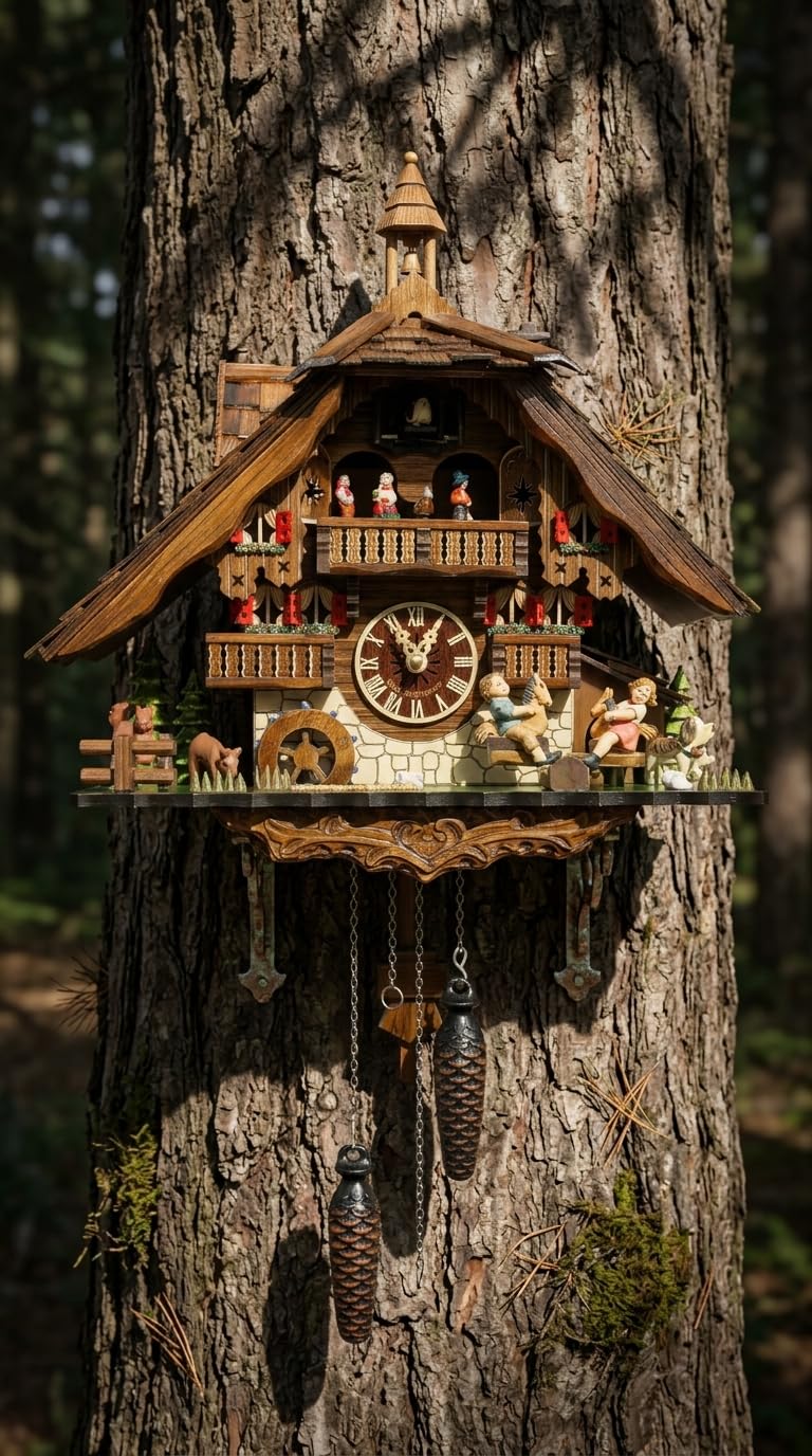 Amazon.com: Cuckoo-Palace Large German Cuckoo Clock - The Seesaw