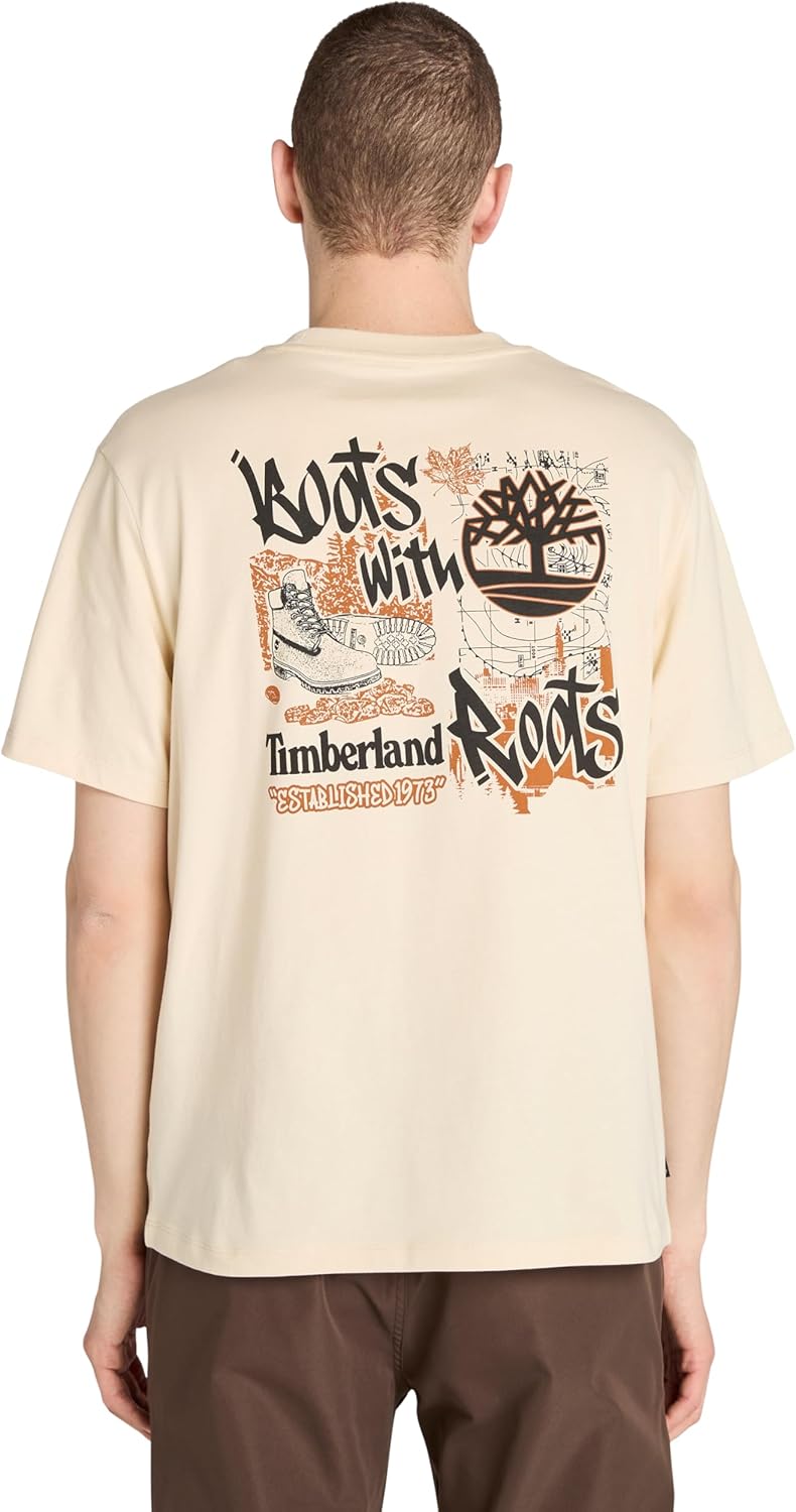Timberland Mens Brand Carrier Slogan Back Graphic T-Shirt - Image 3