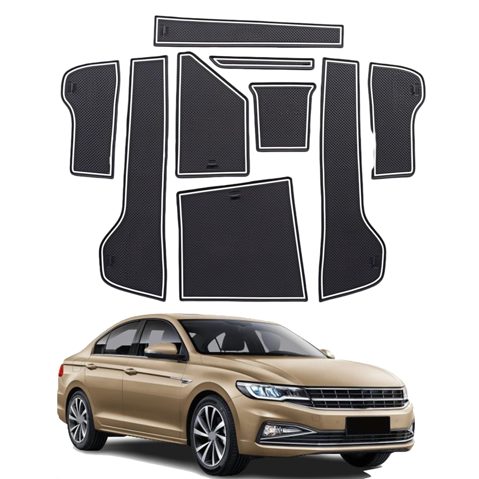 Antipolvo alfombrillas para coche VW Bora que protegen los portavasos de manchas