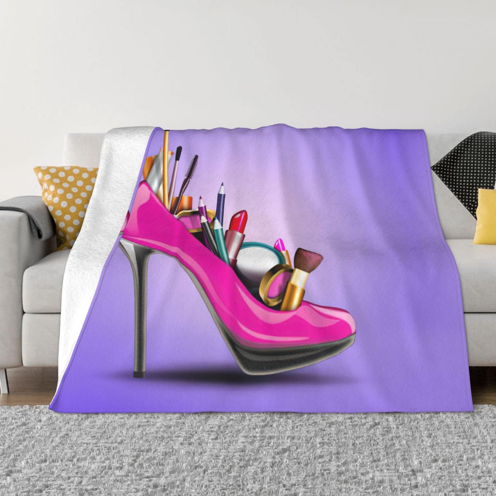 Couverture flanelle OdDdot plaid doux lit et canapé