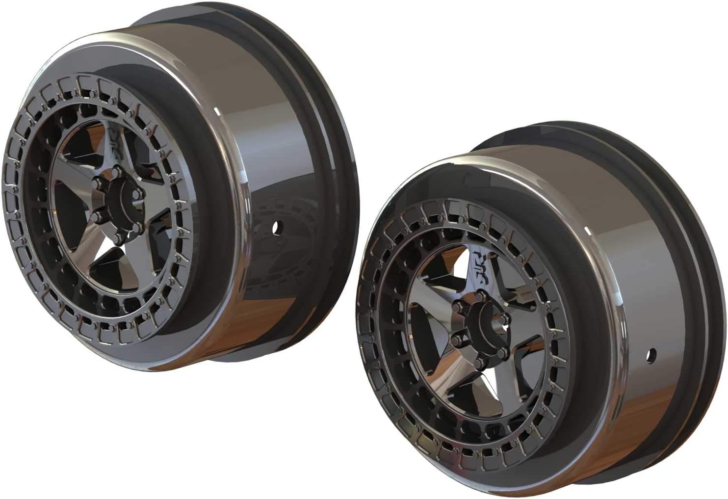 ARRMA SC 2.2/3.0 Wheel 14mm Hex Blk Chrome(2)