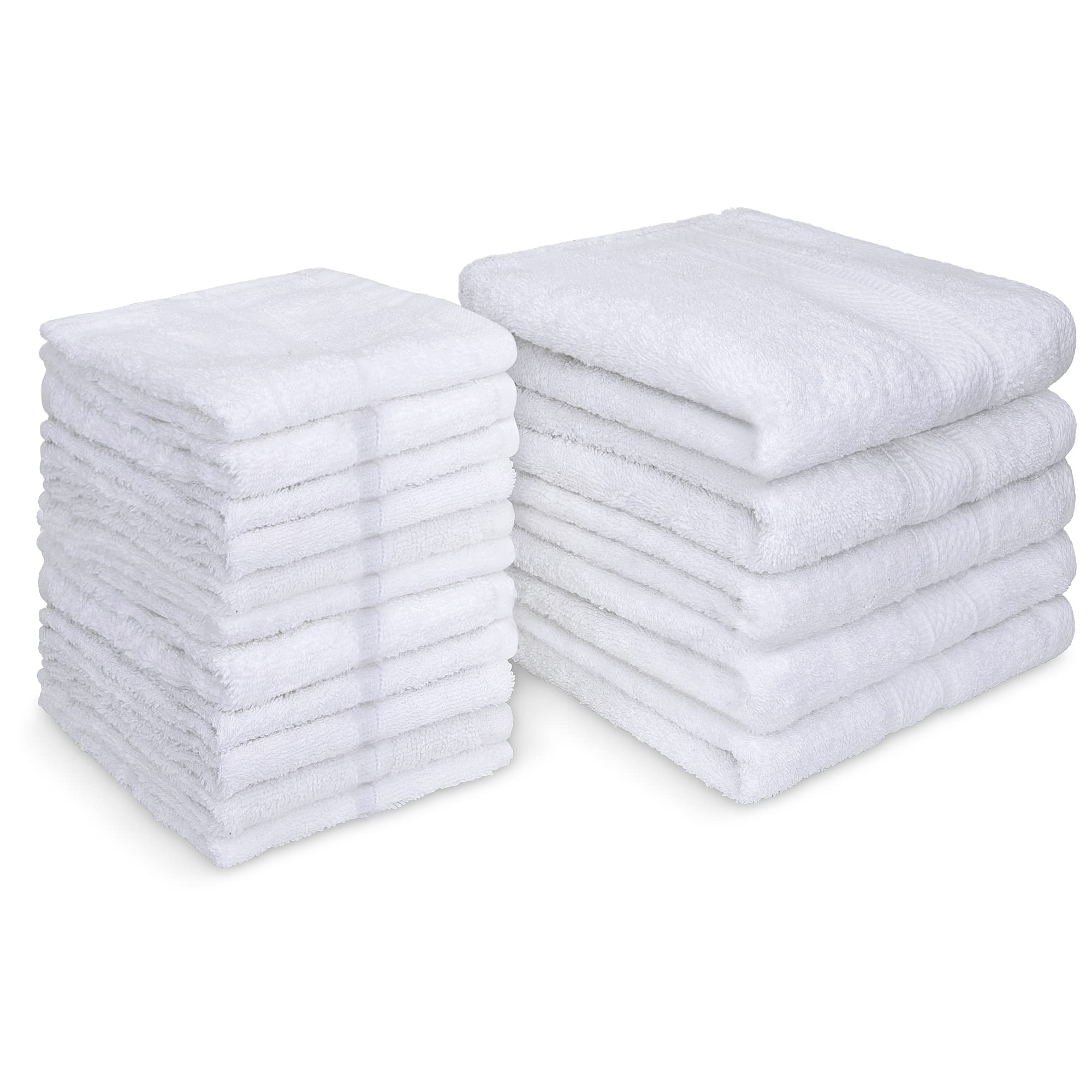 Nabob WipersTerry Rags 10lb Bulk Color Towel Rag Multipurpose 12x12 Inches100% Cotton Cleaning Solution Super Absorbent Lint Free (White, 10lb)