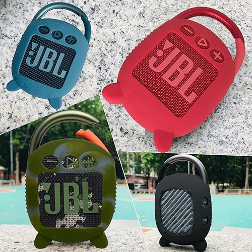 Miniatura 3 de Funda de silicona para altavoz Bluetooth portátil JBL Clip 4, funda de transporte protectora para altavoz Bluetooth portátil JBL Clip 4 (solo funda)