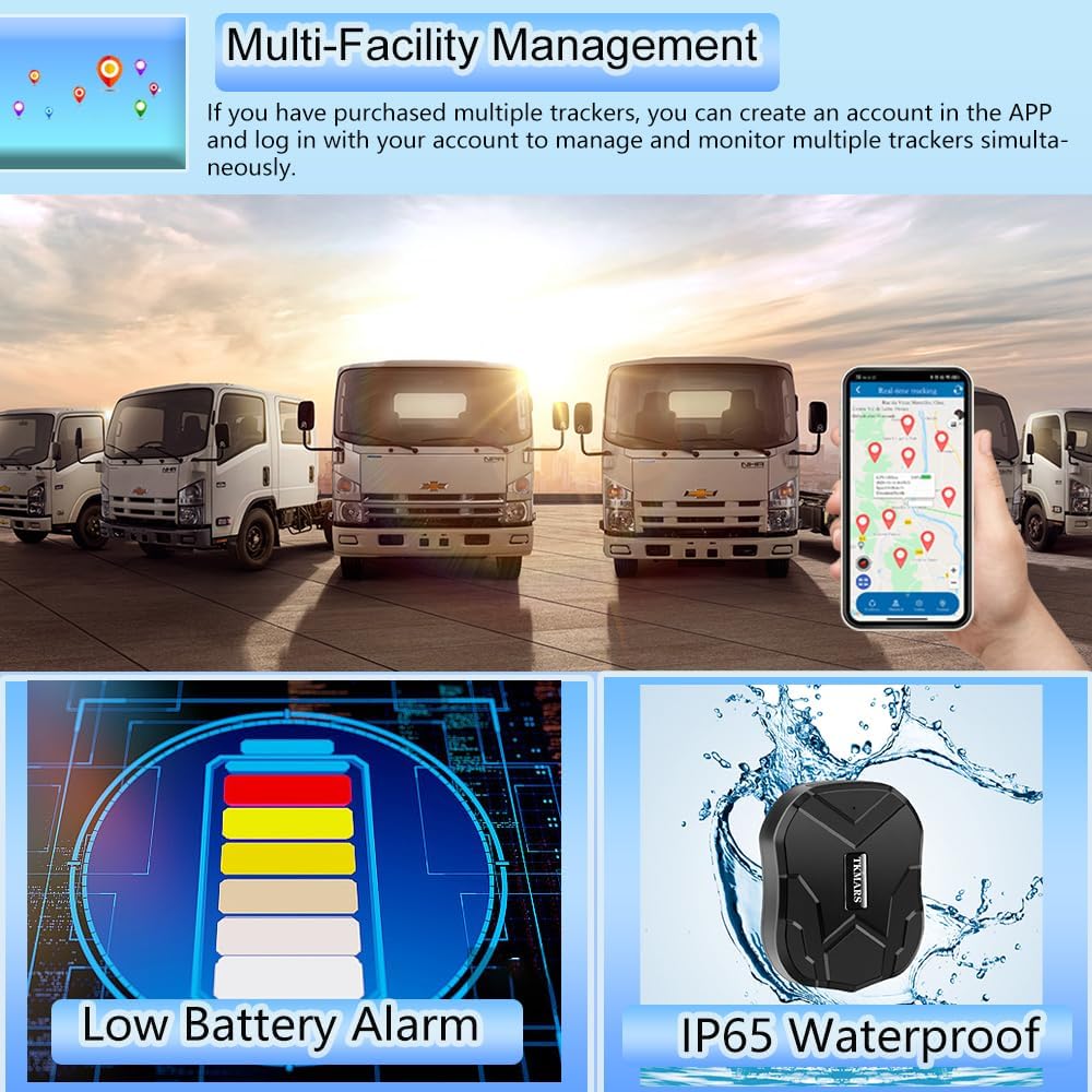 Localizzatore GPS 4G per auto Senza Abbonamento Batteria da 20000 mAh 240 Giorni di Autonomia in Standby Localizzatore GPS magnetico Resistente all'acqua IP65 Localizzatore con app Gratuita