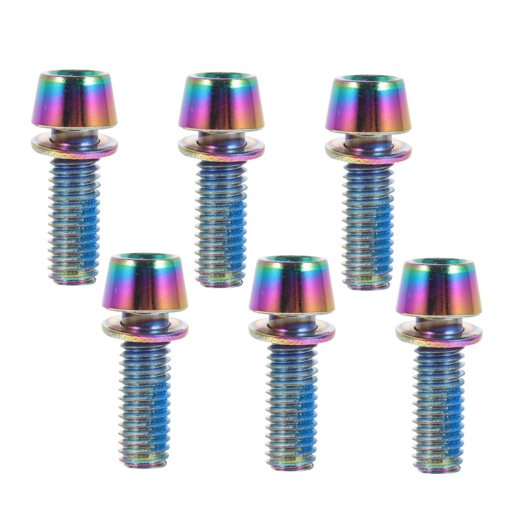NULYLU 6pcs Screws for Bike Disc Brake Lightweight Cycling Supplies Installation Rotor Fasteners for Enhanced Performance