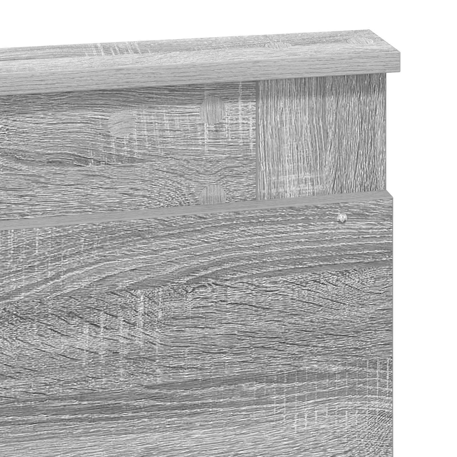 vidaXL Estructura de Cama con cajón con cabecera Madera contrachapada, Diseño de Dormitorio Moderno, soluciones de Almacenamiento, Cama Elegante, área de Descanso útil, Muebles con Estilo