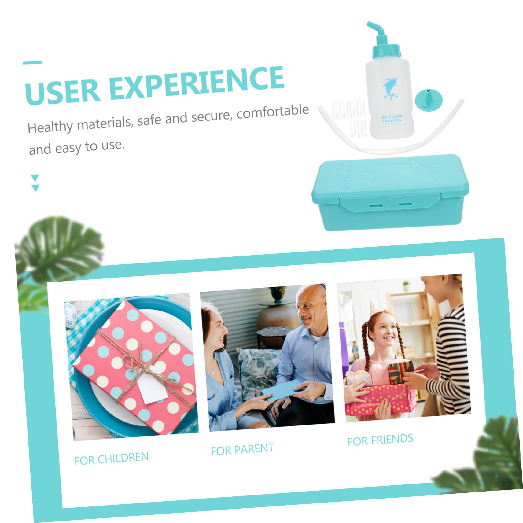 Kit Práctico de Limpieza de Oídos con Irrigador y Esponja Herramienta Segura y Cómoda para Eliminar Cerumen y Suciedad Set Verde Conveniente y Fácil de Usar