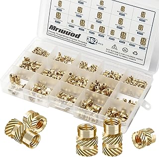 362Pcs Nut Inserts, M2 M3 M4 M5 M6 Threaded Inserts for Plastic, Heat Set Insert Tool, Female Thread Knurled Heat Embedment Nut for 3D Printing Components