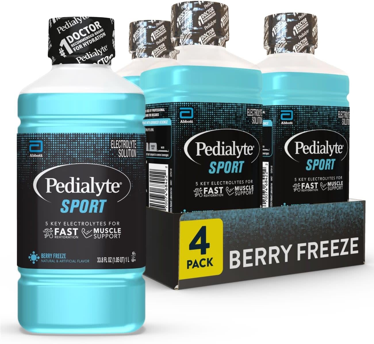 Pedialyte Sport Liters, Pack of 4