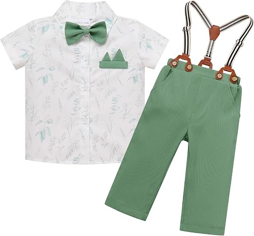 IDOPIP Baptism Christening Outfits for Boys Baby Clothes Set Toddler Boy Outfits