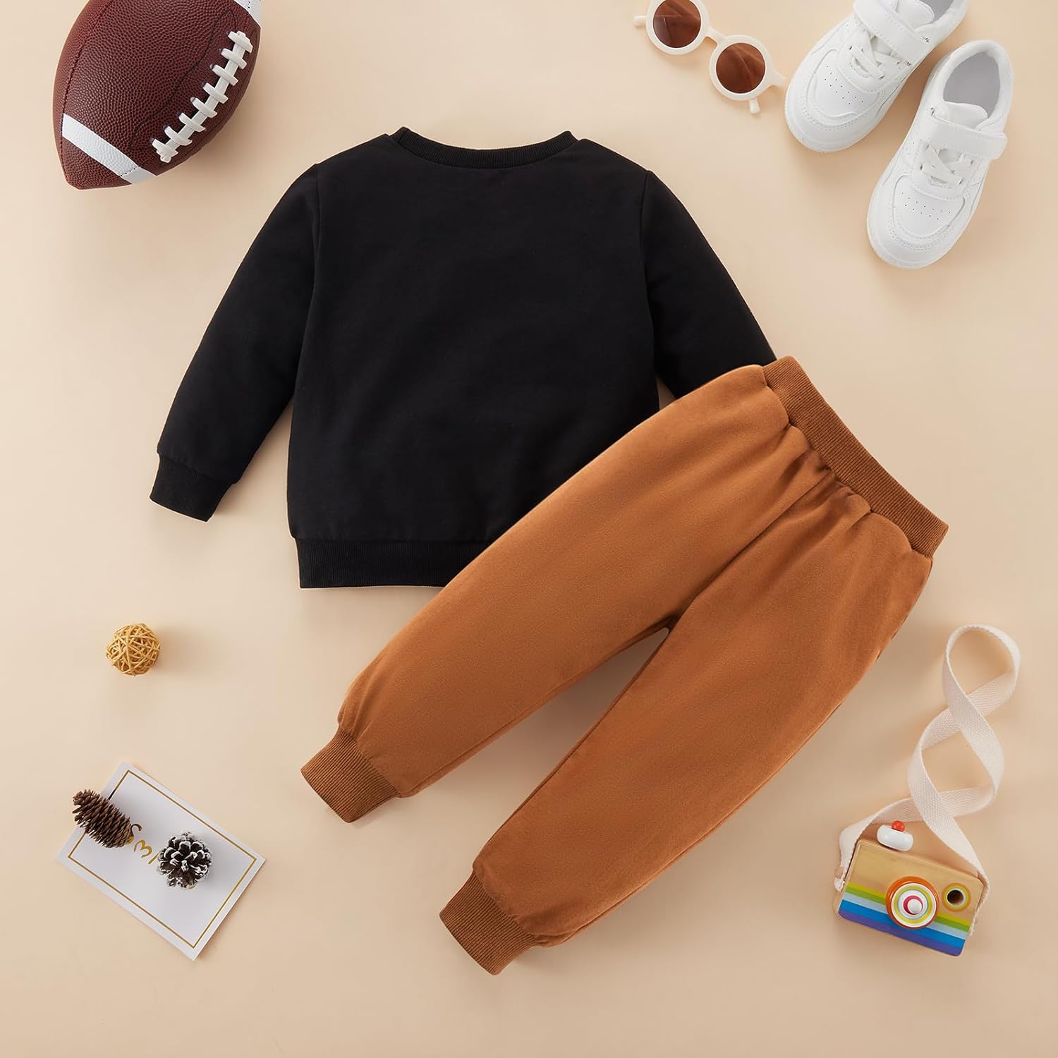 Toddler Baby Boy Fall Winter Clothes Boys Long Sleeve Football Sweatshirt Top Pants 2PCS Set 18M 24M 3T 4T 5T - Image 5