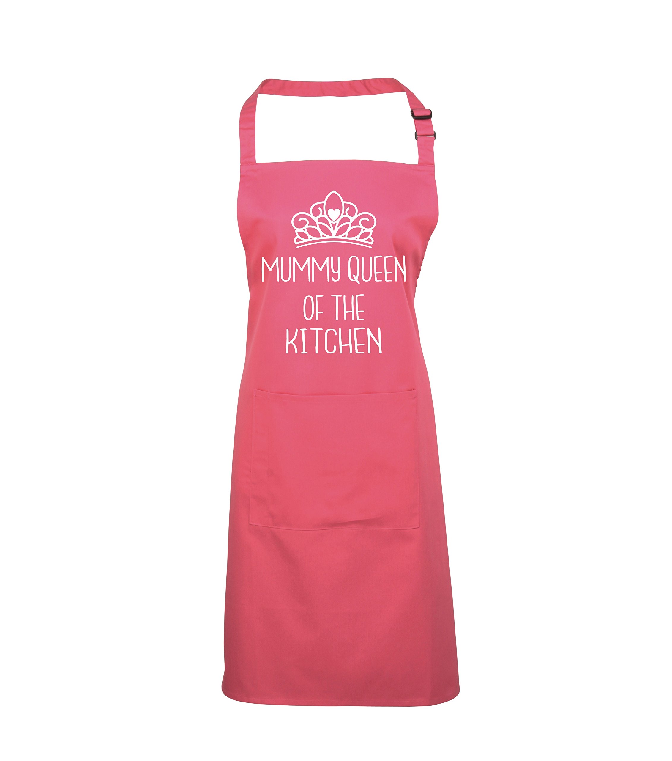 Edward Sinclair Fuchsia | Apron | Mummy Queen Of The Kitchen Design 2 | With White Print