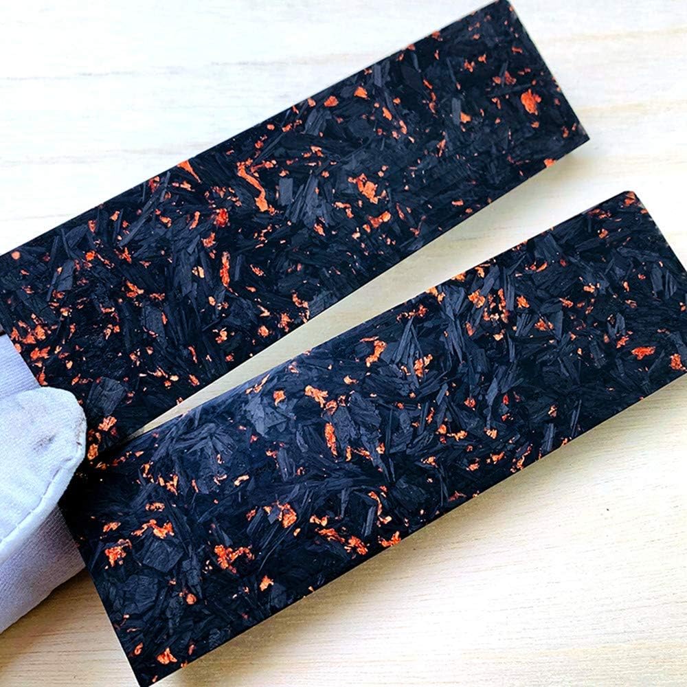 Aibote 2pcs Composite Knife Handles Scales Resin Carbon Fiber High-end EDC Handle Material DIY Tools for Custom Knives Making Blank Blades-135X40X8MM