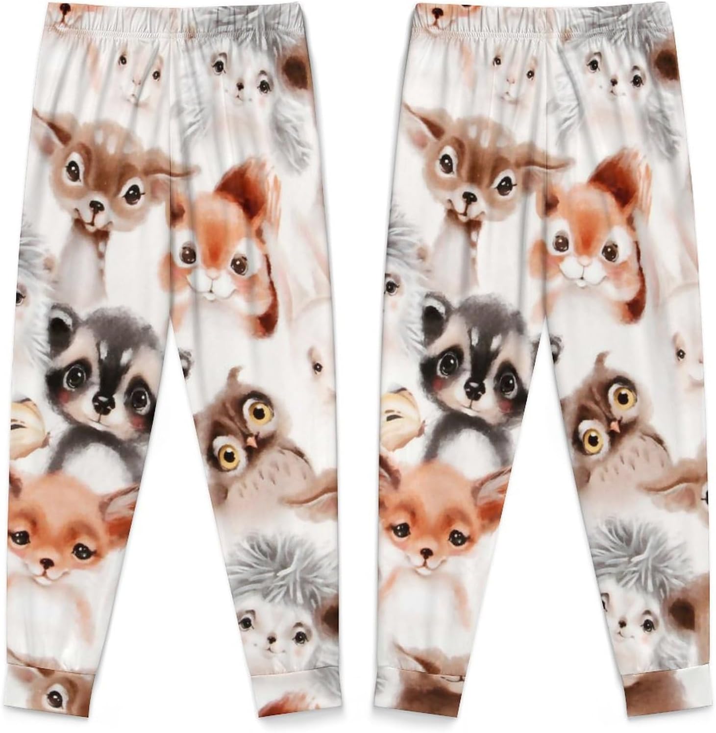 [mAnFcHiA] キッズ パジャマ 上下セット 可愛い 森の動物 ハリネズミ ナマケモノ 長袖 子供服 長袖パジャマ 肌に優しい