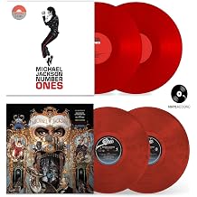 Number Ones The Hit Songs Solid Red Dangerous Red & Black Swirl Michael Jackson Color Double Album Collection 2 Pack