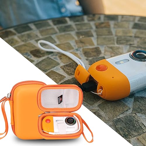 Miniatura 7 de FBLFOBELI Estuche de transporte duro EVA para cámara submarina Polaroid 18mp 4K UHD (naranja)