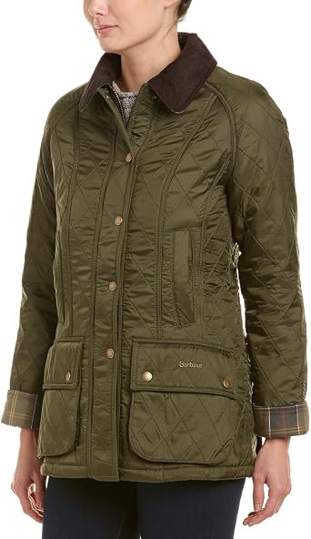 Barbour Womens Beadnell Polarquilt Jacket, 12, Green