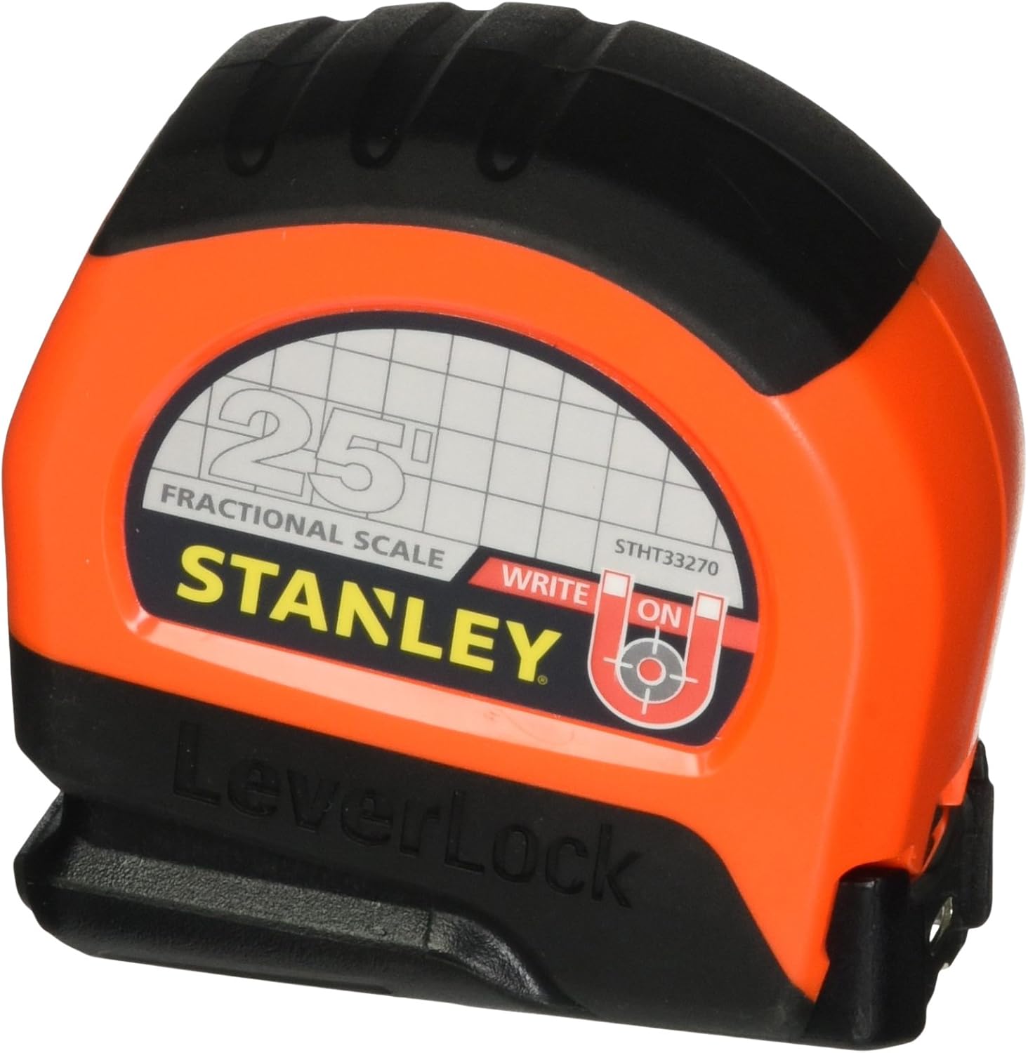 Stanley STHT33270 LeverLock® Fractional Tape Rule 25' x 1" with Magnetic Tip