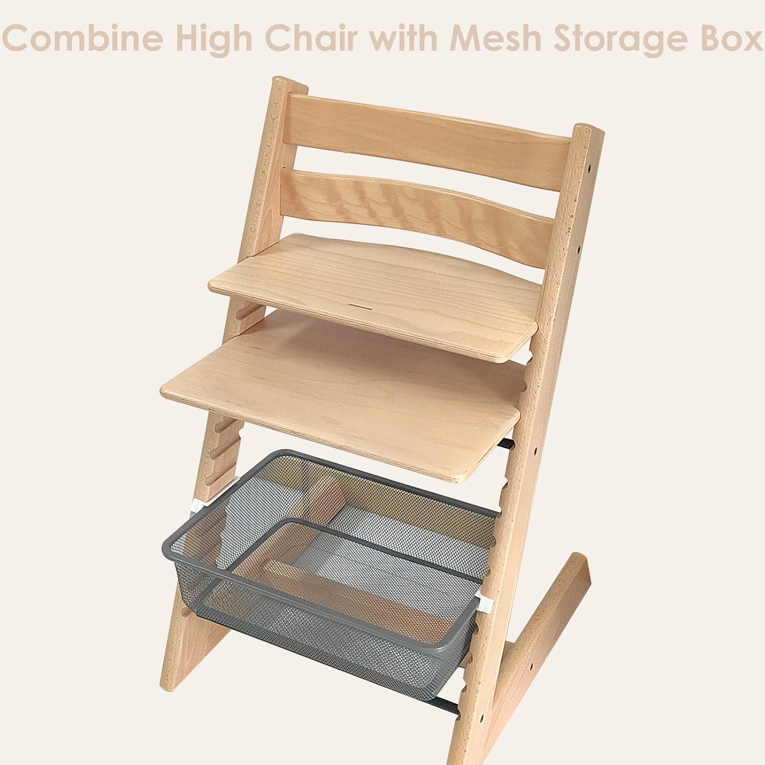 MITCHENIFY Trofast Adapters Compatible with Stokke Tripp Trapp High Chair and Trofast Plastic & Mesh Storage Bins, Accessories for Stokke Tripp Trapp High Chair, 2 Packs