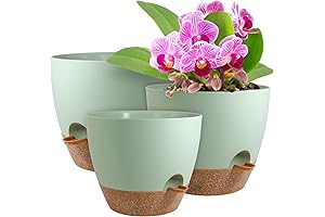 12/10/9 inch Large Garden Pots, Self Watering Planters