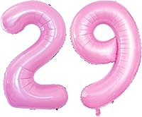 Vista 68 de GOER Globos con el número 80 para decoraciones de fiesta de cumpleaños número 80, globos de helio de aluminio jumbo de 42 pulgadas para 80 Oro rosa