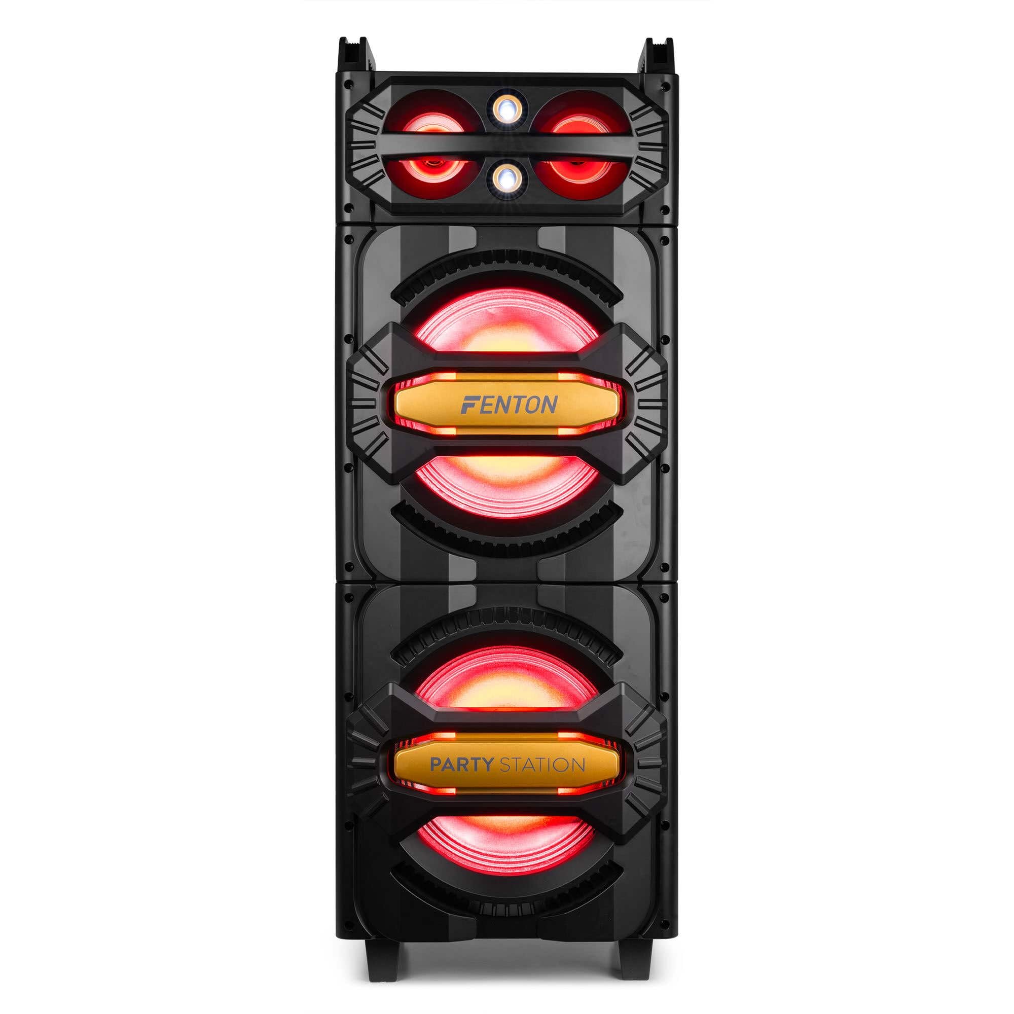 Fenton LIVE2102 - Aktywny głośnik Bluetooth USB 10" 800 W czarny | Wbudowany Bluetooth i USB, moc 800 W, 10-calowy głośnik niskotonowy, idealny na imprezy, bary i prezentacje