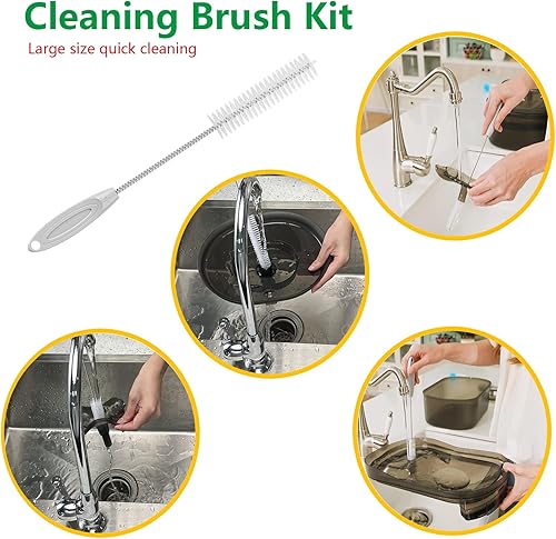 Miniatura 4 de BloomBloomme Kit de cepillo de limpieza de fuente de agua para gatos, kit de limpieza de fuente de mascotas para interiores y fuentes de perros,