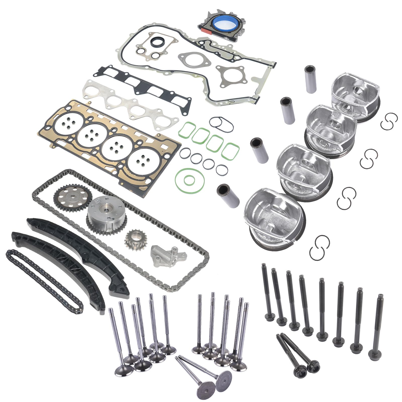 Kit de reparación de pistones compatible con A1 A3 E0s G0lf VI Je-tt a IV Ti-guan 1.4 FSI TSI 03C109469J 03C109571B