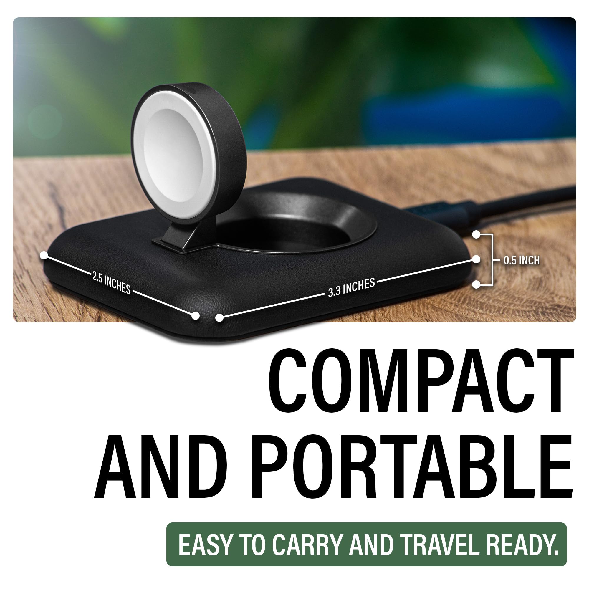Nimble Supporto caricabatterie per Apple Watch, caricabatterie portatile per iWatch con cavo USB-C, supporta la modalità comodino - stazione di ricarica wireless per iWatch serie 10/9/8/7/6/5/4/3/2/1