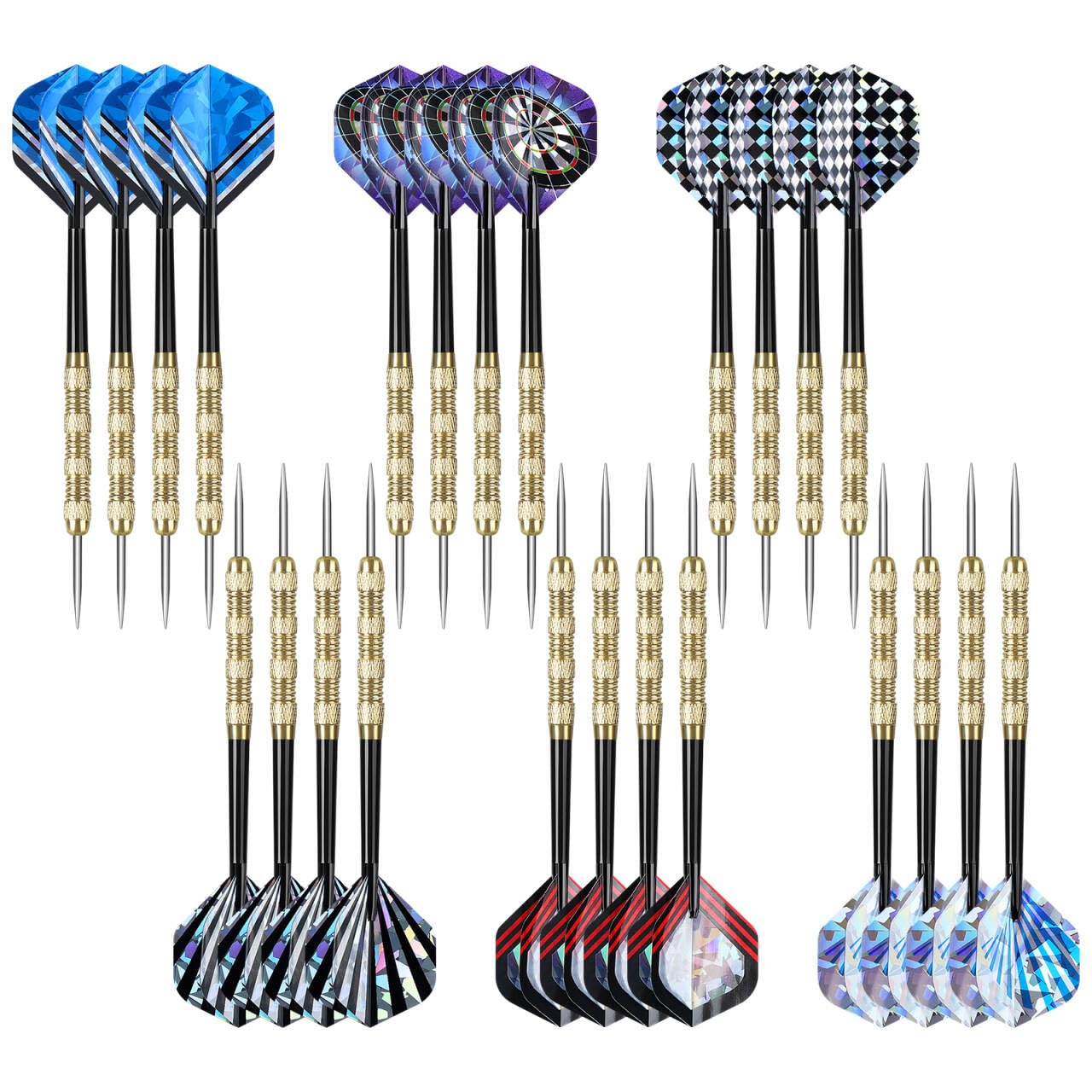 Accmor Metal Tip Darts, Steel Tip Darts, 14 Grams Professional Metal Darts, Darts Metal Tip Set, Metal Darts for Dartboard