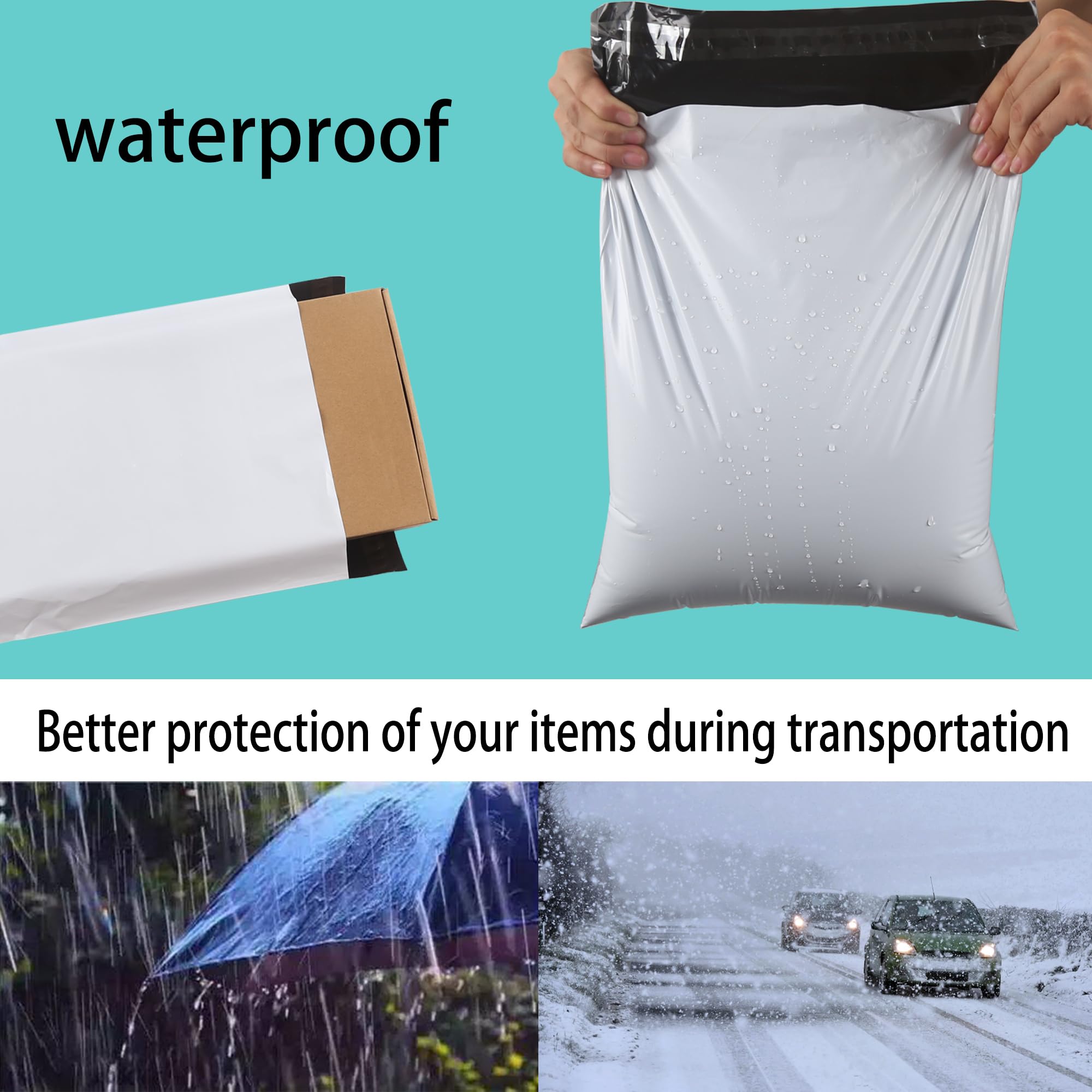 Mixto Bolsas Envíos 20 * 30cm 25 * 35cm 35 * 45cm Impermeable Opacas Autoadhesivo Sobres Envios Correo Nuevo Material (Blanco, 30 piezas, Disponible en Varios Tamaños)