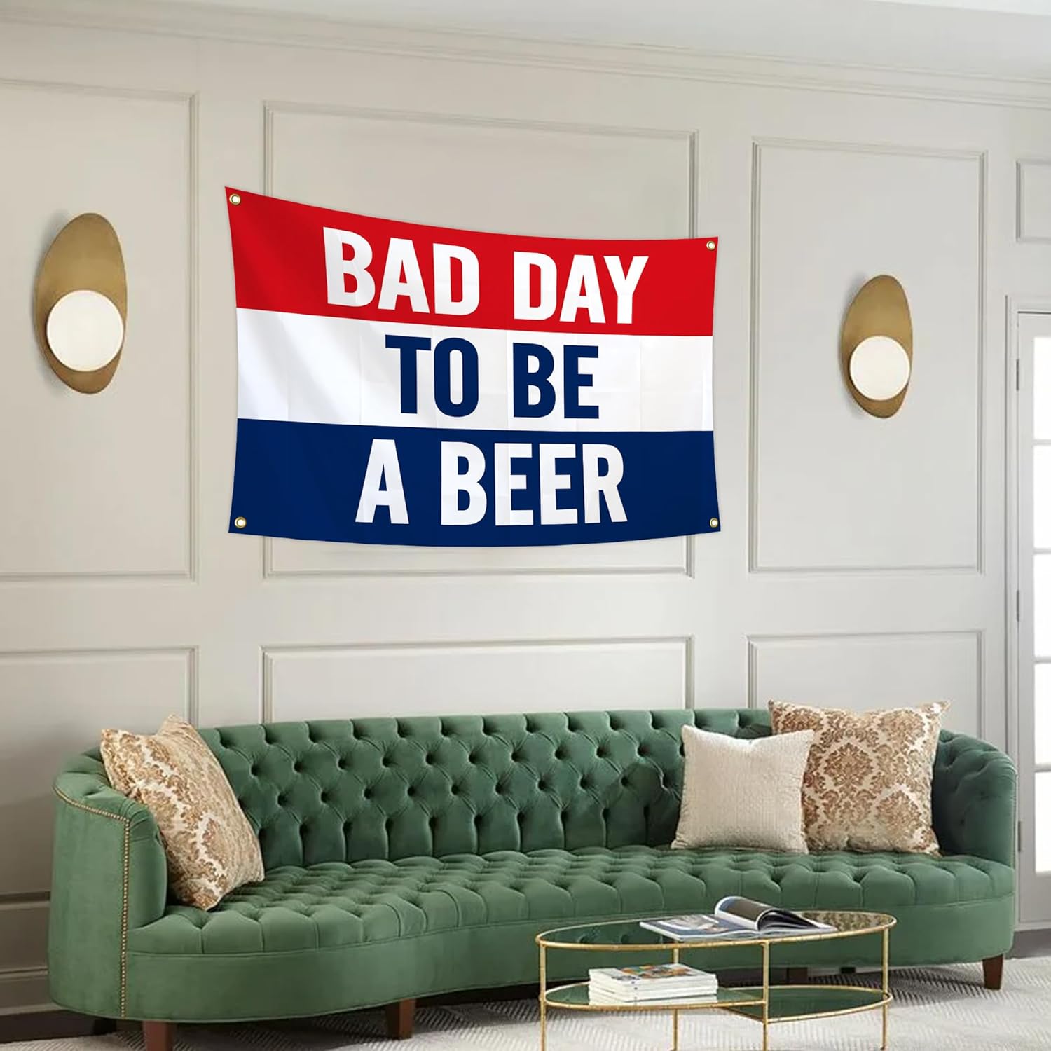 Bad Day To Be A Beer Flag Banner 3x5 Feet for College Dorm Room Man Cave Frat Wall Outdoor Indoor Decor with 4 Brass Grommets - Image 4