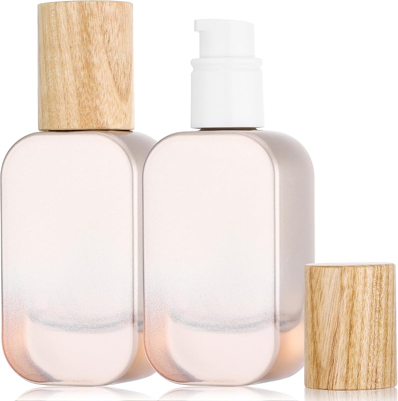 Segbeauty Frascos de Vidro Recarregáveis com Bomba, 30 mL, Prateados, 2 Unidades