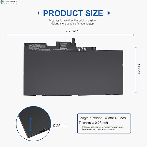 Miniatura 4 de DMKAOLLK CS03XL - Batería para laptop HP EliteBook 840 850 755 745 G3 G4 ZBook 15u G3 G4 Series 800513-001 800231-1C1 800513-001 CS03 CS046XL