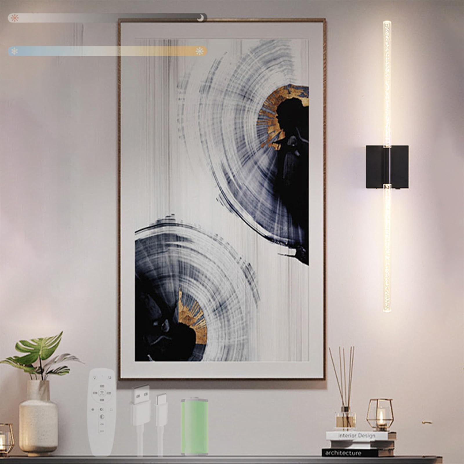 Apliques de pared LED recargables sin cables para pasillos oscuros y camas 8