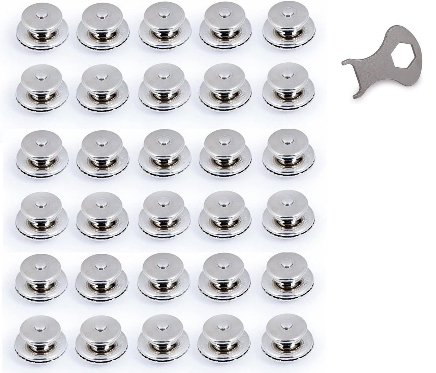 20, 30, 50 oder 100 x TENAX®-Set Edelstahl Oberteil für Planenstärke bis 2mm mit Schlüssel Verschluss System Schnellverschluss Rostfrei Boot Camper Wohnmobil