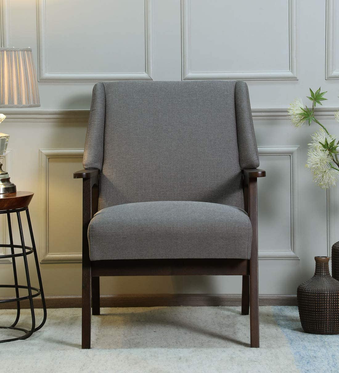 Mintwud Pepperfry Sofa Daisuke Single Seater Sofa Color Grey