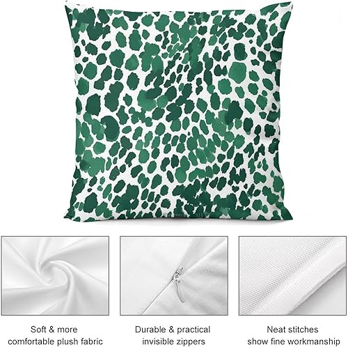 Miniatura 8 de Fundas de almohada de terciopelo con estampado de leopardo esmeralda y guepardo, funda de cojín con estampado de animales, fundas de almohada de