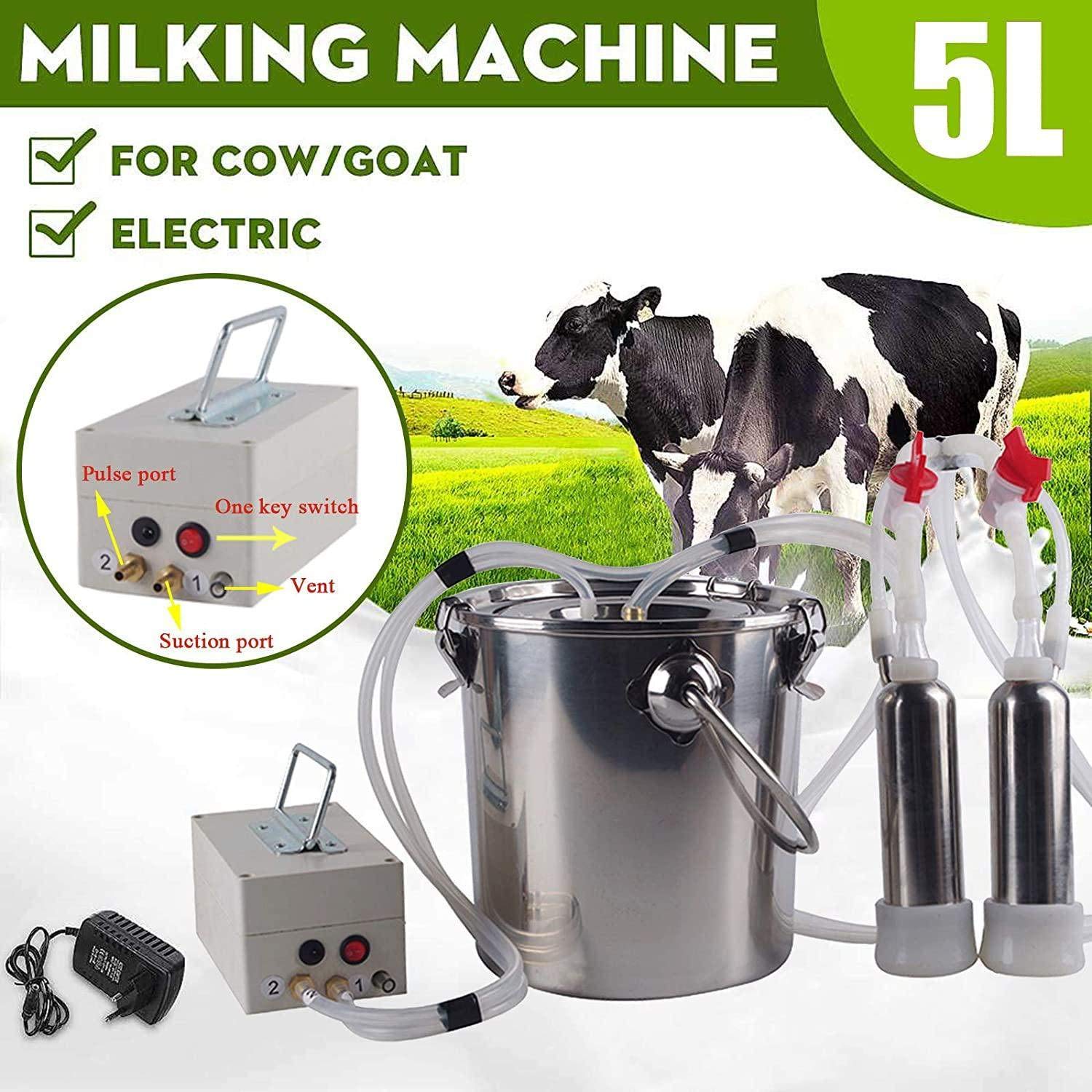 Mungitrice Elettrica Per Capre E Pecore - Pompa A Vuoto 7L, Acciaio Inox, 100-240V - Foto 2