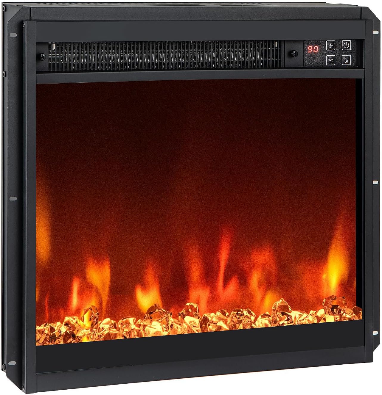 Chimenea Eléctrica Empotrable COSTWAY 1500W 44.96x49.02x12.19 cm