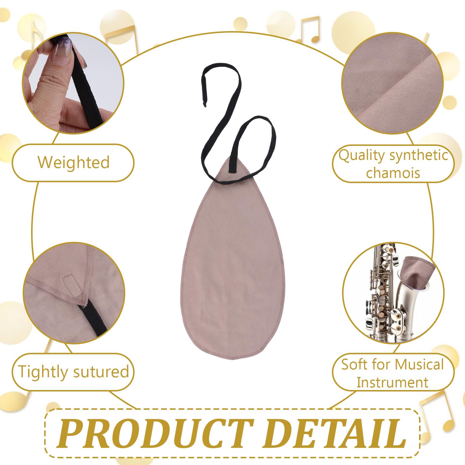 HOMMDECO Clarinet Inner Tube Cleaning Cloth 4PCS Clarinet Inner Tube Kit Swab Instrument Cleaning Tool for Clarinet Piccolo - Image 3