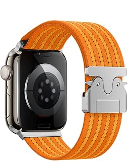 PSGT Apple Watch Series 1/2/3/4/5/6/7/8/9/10 42-44-45-46-49mm Şeritli Paraşüt Toka Naylon Kayış StrapLine