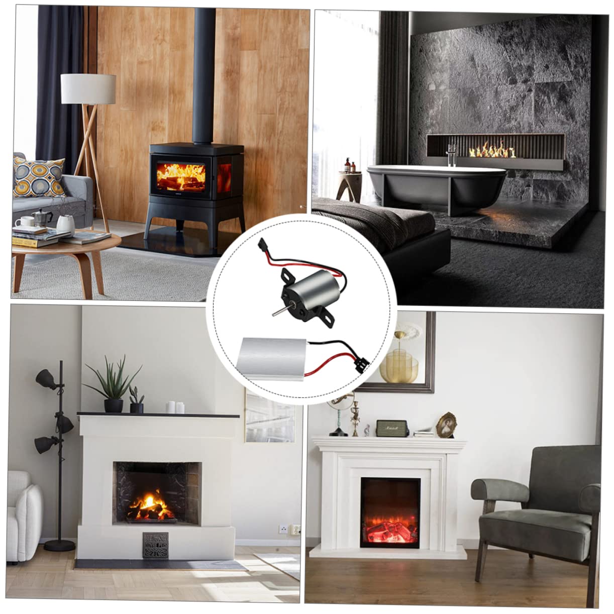 3sets Fireplace Fan Motor and Generator Blower Accessories for Efficient Heat Distribution Fireplace Models