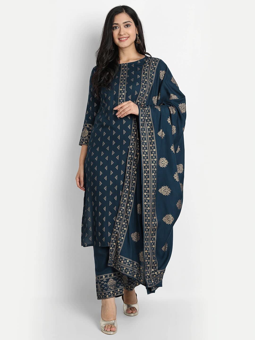indiano partito indossare kurta set per le donne con dupatta kurti top con pantaloni set