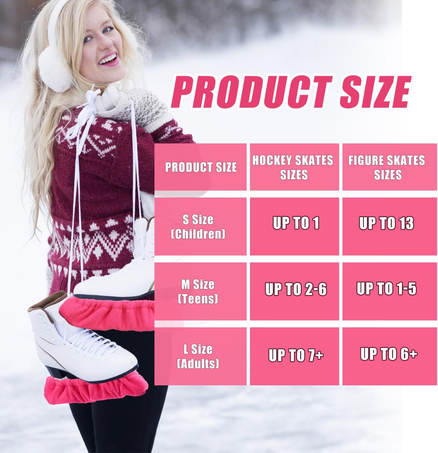 Ice Skate Blade Covers, Hockey Skate Blade Guards Elastic Ice Skating Blade Protectors for Men Women Boys Girls