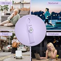 Thopeb Önvédelmi Kulcstartó Nőknek - 130 dB Hangos Riasztó, LED Villogó Fény, Vészjelző, Lila Színben, CR2032 Elemmel, 300m Hatótávolság 5