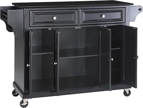 Vista 146 de Crosley Furniture isla de cocina con ruedas, Madera, Blanco