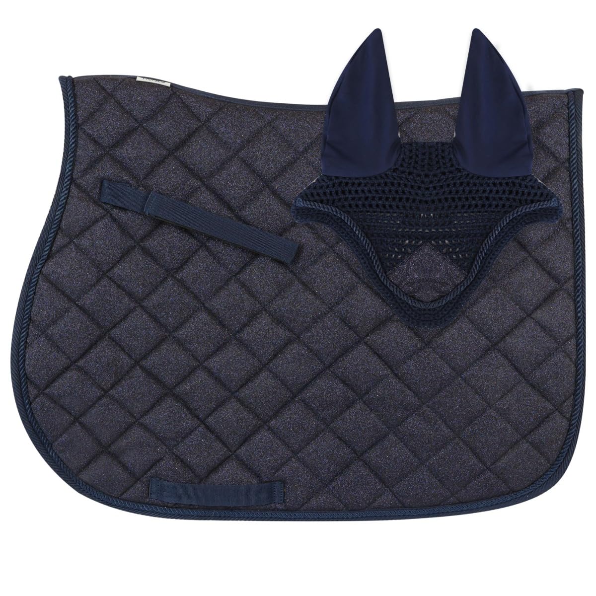 Horses Set Sottosella Salto+Cuffietta Bright, Stile e Comfort per Il Tuo Cavallo da Tosoni Selleria (Blu, Full)