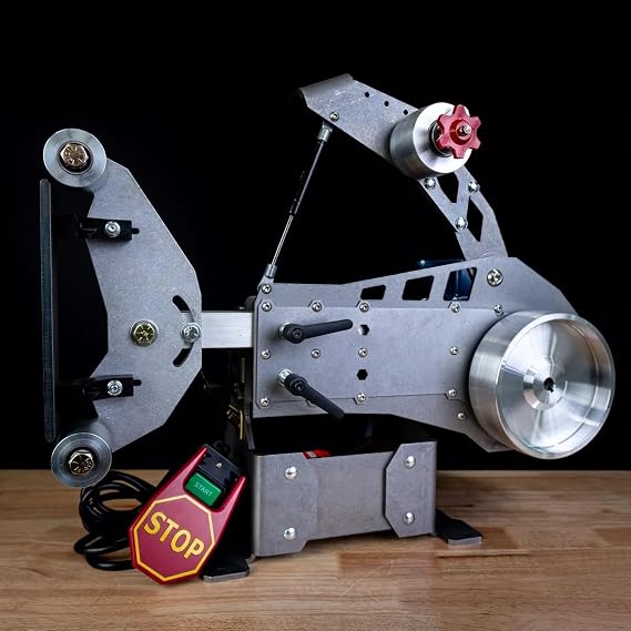 Diktator XS Tilting 2x72 Belt Grinder Chassis Kit with Motor, 7 Drive Wheel, and Safety Switch for Knifemaking, Metalworking or Fabrication | Made in the USA