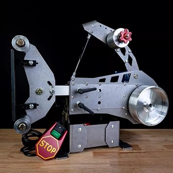 Diktator XS Tilting 2x72 Belt Grinder Chassis Kit with Motor, 7 Drive Wheel, and Safety Switch for Knifemaking, Metalworking or Fabrication | Made in the USA